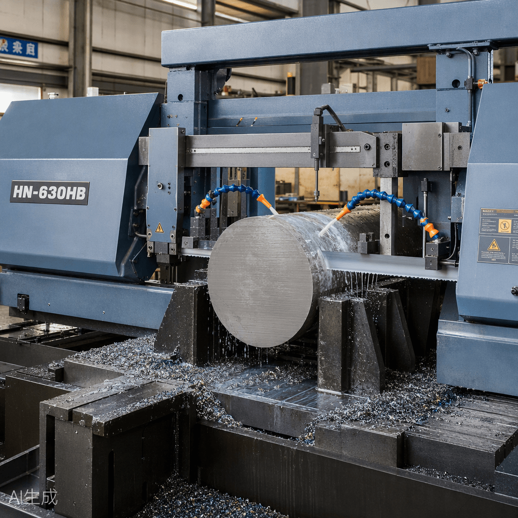 Step 01 — Raw material cutting on bandsaw