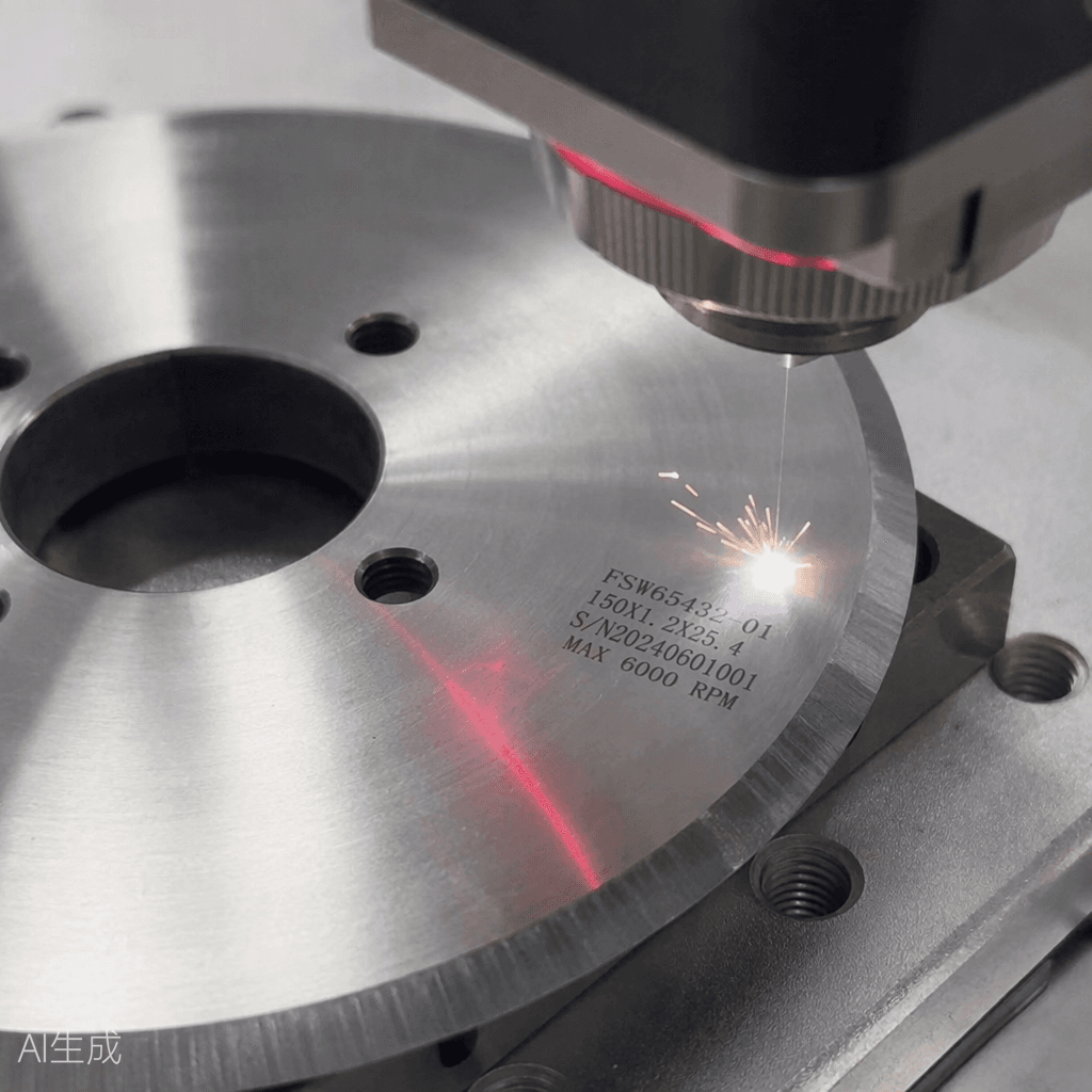 Step 06 — Laser marking on finished blade